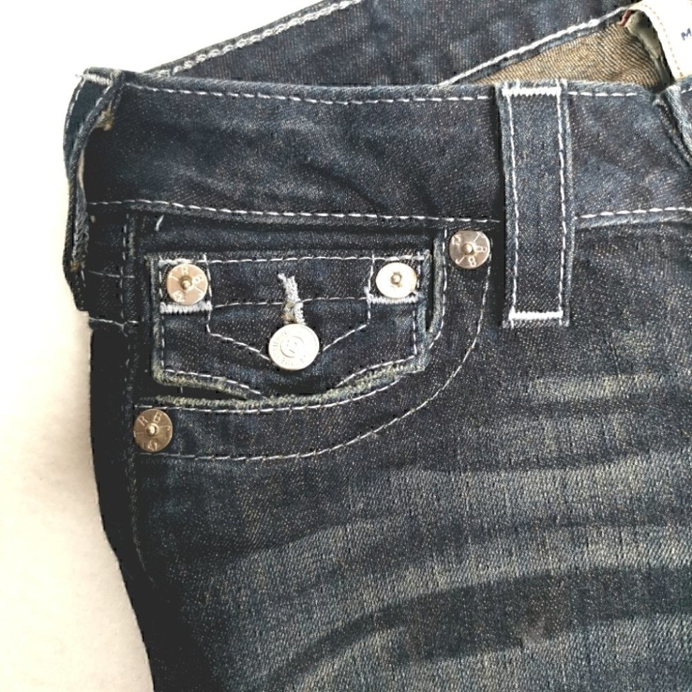True Religion Women's 25 Distressed USA Stretch Flexible Cotton WLH599X54 Jeans - Picture 4 of 16